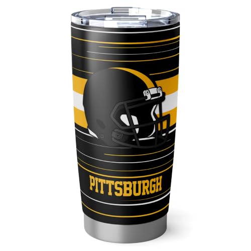 Image of Pittsburgh Tumbler 20oz Travel Mug Gifts Custom Name Number