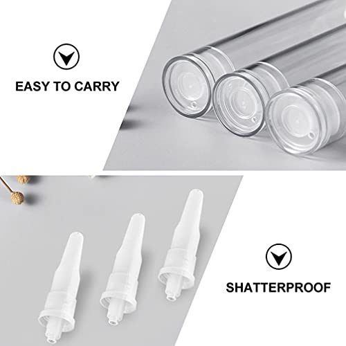 Beaupretty Frascos de bomba sem ar transparentes de 15 ml com sérum vazios recarregáveis, frascos de