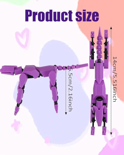 Image of Dummy 13, T13 Action Figure, Action Figure,3D Printed T13 Multi-Jointed Movable, Dummy Hand Painted Figure, Desktop Decorations Game Gifts, (Laser Purple)
