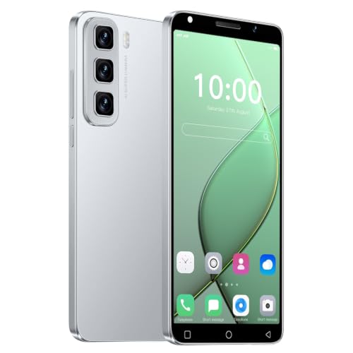 JoyHandy Hot50 Cheap - Smartphone (5,0 pulgadas, Dual SIM, 16 GB de ROM, 128 GB de extensión, Android 9.0, Face ID/WiFi/GPS 3G, teléfonos móviles plateados)