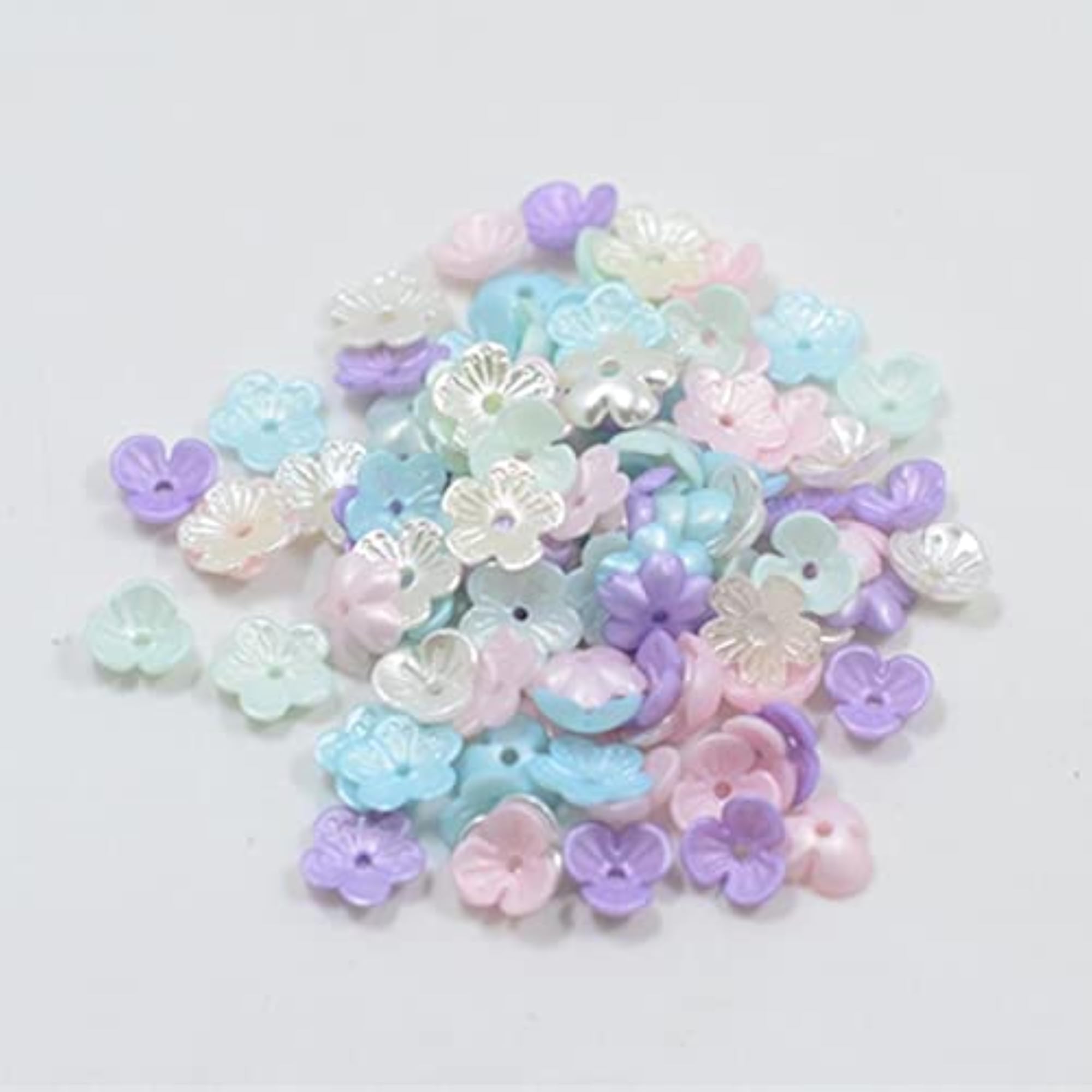 Multicolor Plum Blossom Shape DIY Hair Accessory, 100 Pieces