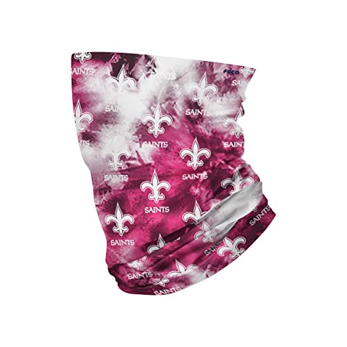 FOCO New Orleans Saints NFL Pink Tie-Dye Gaiter Scarf