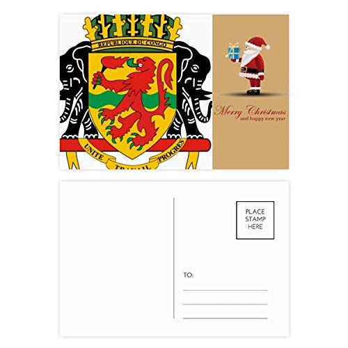 Cartes postales Congo emblème national pour décorer un bureau ou envoyer vos vœux