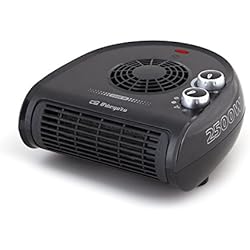 Ventilador Orbegozo Carrefour Orbegozo FH 5032 - Calefactor, termostato regulable, 2 niveles de potencia, función ventilador aire frío, calor instantáneo, indicador luminoso, asa de transporte, 2500 W, negro