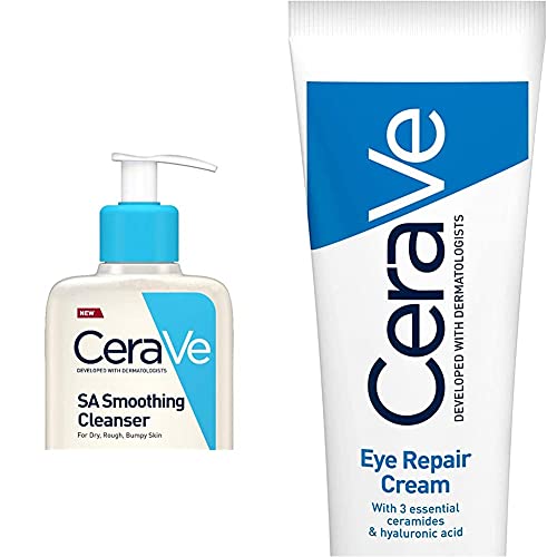 CeraVe SA Smoothing Cleanser | 236ml/8oz | Face and Body Wash wit...
