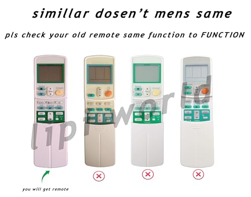 Image of LipiWorld 92 AC Remote (Old Remote Exactly Same Remote Will Only Work) Compatible for Dai-kin AC Remote