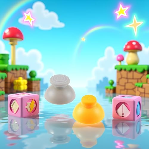 BWESOO Juego de 2 barras analógicas de repuesto para mando de Gamecube, accesorios de GameCube, color amarillo y gris - imagen 2