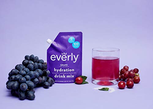Everly Hydration - Drink Mix Powder, Sugar Free, Natural Sweeteners (Stevia & Organic Erythritol), No Calories, Keto Diet, Water Flavoring and Water Enhancer – Pouch, 30 servings (5 Pack)