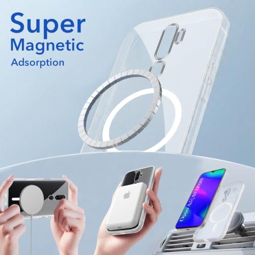 Image of Jkobi Lifetime Anti-Yellow MagSafe Compatible Clear Back Cover Case for Oppo A5 (2020) | A9 (2020) (Sleek Hard Crystal | Shockproof and Camera Protection)