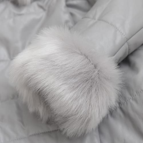 Girls Faux Fu𝐫 Jacket Kids Leather Jacket with Fu𝐫 Trim Toddler Long Winter Coat Hooded Dress Coat Thicken Aesthetic3