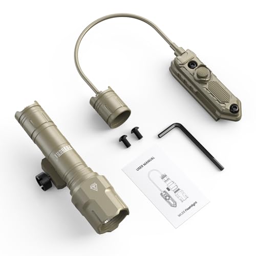 Feyachi WL25 1200 High Lumens Tactical AR Flashlight LED Light with Pressure Switch & Fixed Picatinny Rail Mount, 3 Modes - High/Low/Strobe - Thumbnail 7