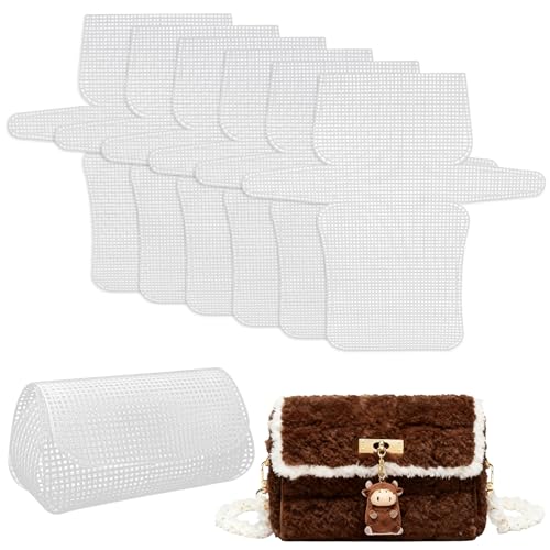 Framendino Pacote Com 6 Folhas De Tela Malha Plástica, Ferramentas Bordado Em Branco Transparente Para Fazer Bolsas Crochê