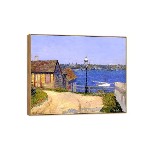 William Glackens Tableau Décoration Murale Salon Castle Cadre Bois 35x30