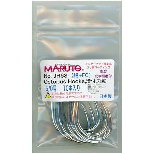 �y��x Maruto(�}���g) No.JH68 Octopus Hooks �t �ێ� (��+FC) 10�{���� �ȈՕ (5/0��)
