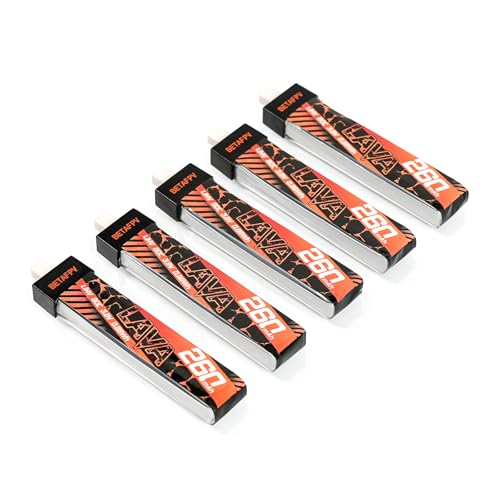 BETAFPV 5pcs Lava 1S 260mAh Lipo Battery 3.8V 80C LiHV
