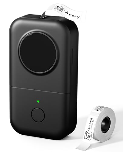 Phomemo D30 Label Maker Machine with Tape, Mini Bluetooth Label Maker Thermal Label Printer,USB Rechargeable,Sticker Printer For Home Office Kitchen Organizing, Compatible With Android & iOS - Black Phomemo D30 Label Maker Machine with Tape, Mini Bluetooth Label Maker Thermal Label Printer,USB Rechargeable,Sticker Printer For Home Office Kitchen Organizing, Compatible With Android & iOS - Black