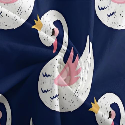 Housse de couette microfibre de qualité supérieure motif cygne 3d - 8