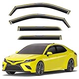 Deejecsun in-Channel Window Rain Guards Fit for Toyota Camry 2018-2024 Extra Durable Rain Guards Side Window Deflectors Vent Visors Vent Shades Exterior Car Accessories Visors - 4 pcs