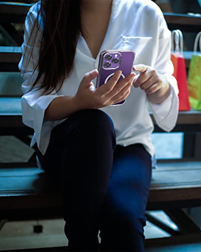 Botoer Magnetic Case Designed For Iphone 14 Pro Case,[Compatible With Magsafe][2 Pcs Glass Screen Protector+Camera Lens Protector][Shockproof Slim Thin Phone Case Cover] 6.1 Inch,Crystal Clear #TOP6