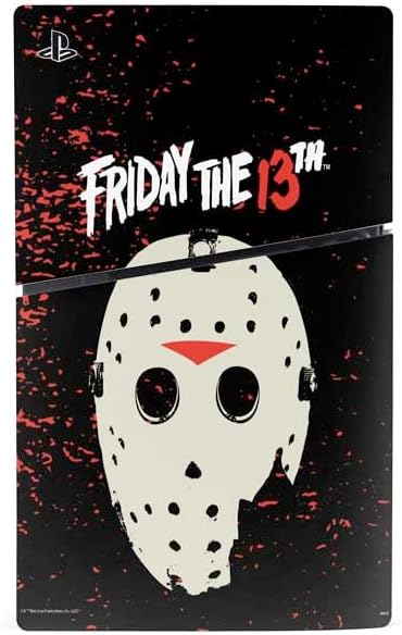 Skinit Decal Gaming Skin Compatible with PS5 Slim Digital Edition Console - Officially Licensed Warner Bros Friday The 13th Friday The 13th Design