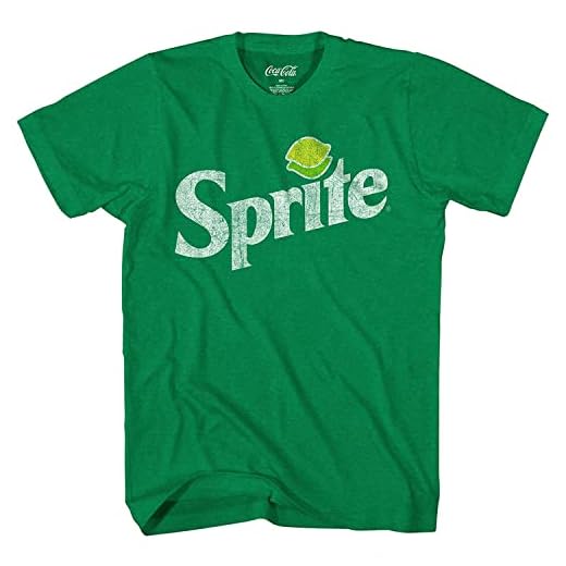 Coca-Cola Camiseta de manga corta para hombre, color verde Sprite, jaspeado kelly, X-Large