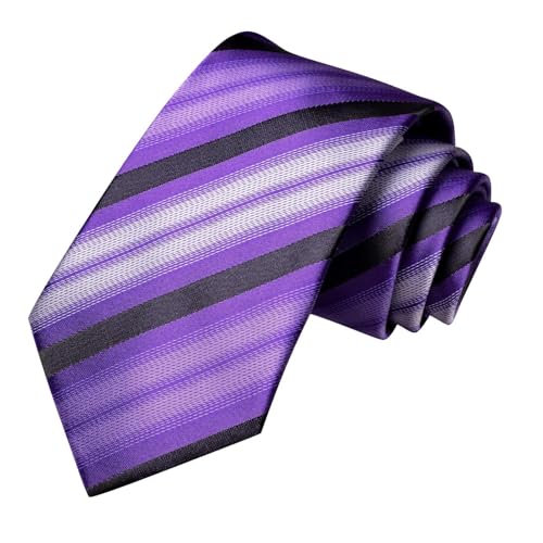 Image of Dubulle Mens Tie Set Solid Paisley Silk Striped Necktie for Men with Cufflinks Tie and Pocket Square