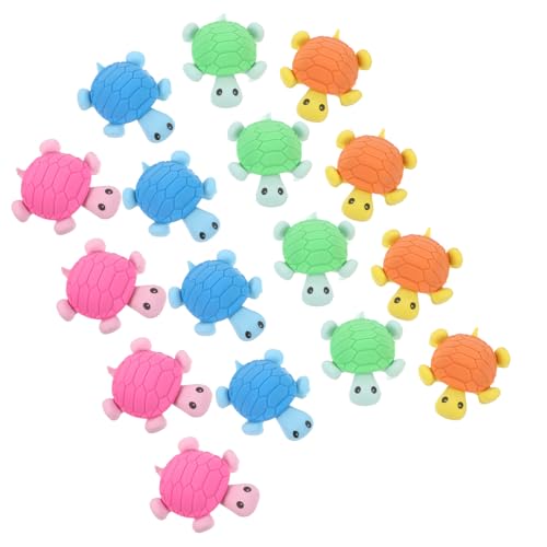 LOORGVEL 36 Gomas de Borrar Forma de Tortuga Mini Gomas de Borrar Escolares de Dibujos Animados Set de 36 Unidades Portátiles para Material Escolar Dibujo y Manualidades