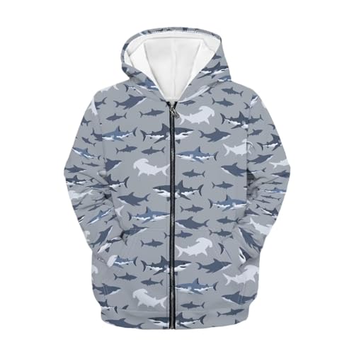 Boys Zip Up Hoodie Casual Long Sleeve Kids Clothes with Pocket Little Boys Sweatshirts Size 6-163