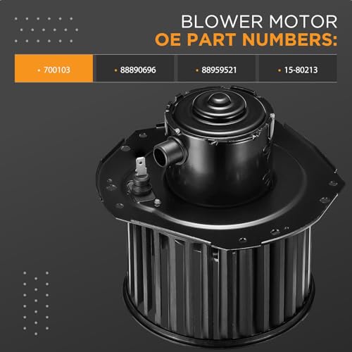 Image of HVAC Blower Motor 700103 Compatible with Chevy C1500 C2500 Tahoe Blazer, 92-96 K1500 K2500 K3500, Compatible with GMC Safari Yukon Heater Blower for 15-80213 A /C Blower Motor Assembly