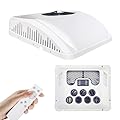 12V Rooftop DC Air Conditioner for RV - 9200 BTU, Ultra-Quiet, Cooling/Heater Pump, Low Power Consumption, Non-Ducted Rooftop AC Fast Cooling for RVs,Truck, Van, Campers, Trailers, Buses