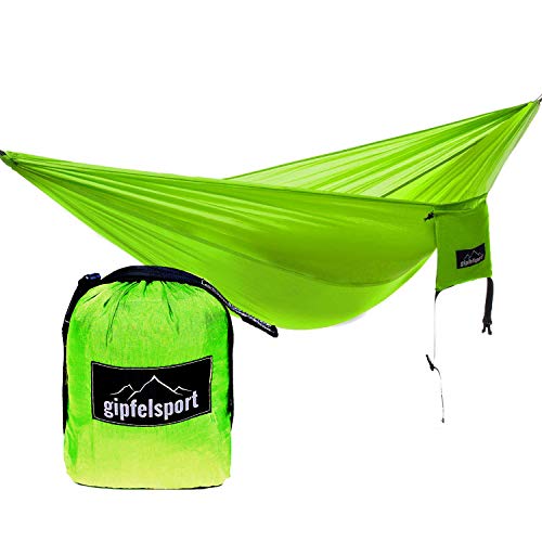 gipfelsport Ultraleicht Hängematte grün Gurte