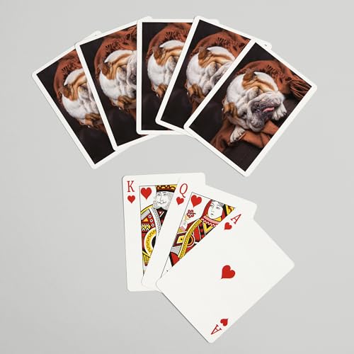 Baraja de cartas Póker Lantern Press Bulldog inglés miniatura 7