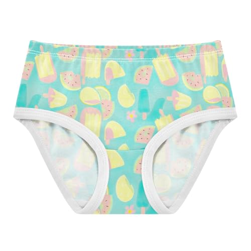 Funny Toddler Girls Underwear 2t Cotton Cute Panties Girl Cute Summer Popsicles Teal Kids Briefs Undies