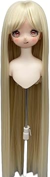 Doll's Long Wigs with Bangs for 1/3 1/4 1/6 BJD SD Doll Accessories Wig Blonde,for 1/4 BJD Doll