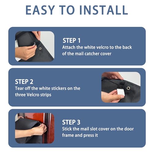 image for JUIN Mail Slot Catcher for Door: Large Size Front Door Mailbox Basket 