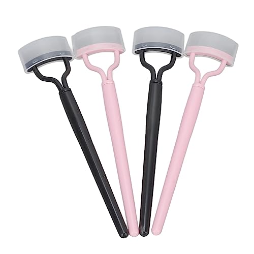 4pcs Eyelash Separator, Stainless Steel Teeth Cosmetic Brush Portable Mascara Lash Definer with Comb Cover