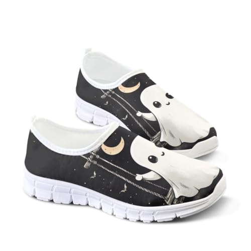 Image of Floral Sneakers for Women Colorful Art Shoes for Women Slip On Casual Work Shoes