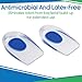 ViveSole Gel Heel Cups (Pair) - Silicone Cushion Insert Pads for Pain Relief, Plantar Fasciitis, Heel Spurs, Shoes, Achilles Treatment - Foot Comfort Support Protectors for Women, Men(Blue, Small/Med)