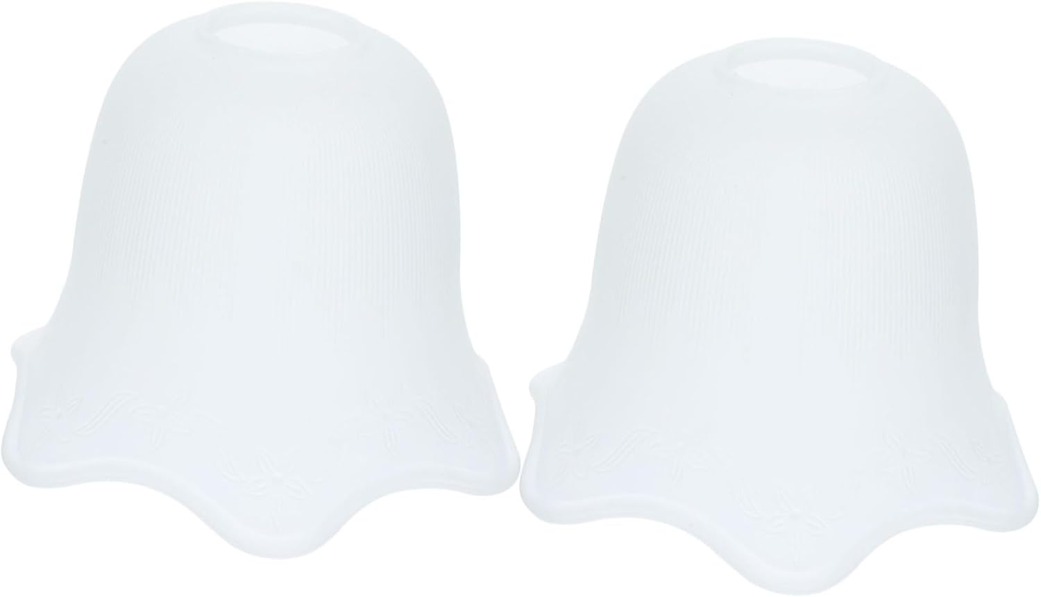 Balacoo 2pcs Decorative Glass Lampshade Large White Pendant Light Fixture Style Lampshade