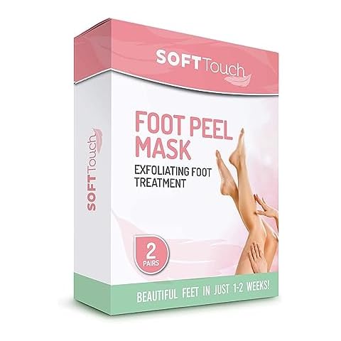 Soft Touch Foot Peel Mask - Pack of 2 Feet Peeling Masks for Dry, Cracked Heels & Calluses - Exfoliating Foot Mask Peel for Baby Soft Skin (Original) Cover