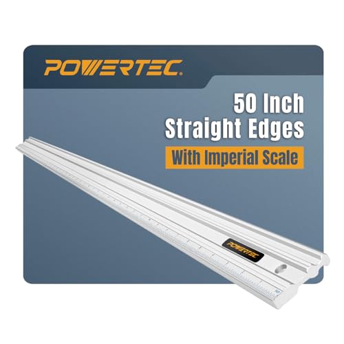 POWERTEC 50 Inch Machinist Aluminum Straight Edges, with .003'' Tolerance