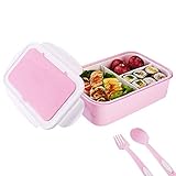 【Divisores para la separación】 La caja de almuerzo bento viene con separadores extraíbles, por lo que puede separar diferentes tipos de alimentos en una caja, y no permitirán que sus alimentos se toquen entre sí.