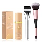 4-in-1 Color Changing Foundation with SPF 50 - Medium Spectrum Longwear Match Foundation with 2 Brushes - Moisturizing & Concealer Face Makeup for All Skin Types