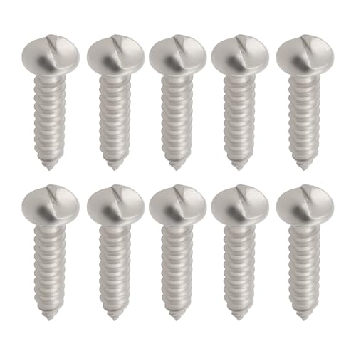 eMagTech 40pcs 3/4" Anti-Theft Number Plate Security Screws Anti-Vandal Clutch Head One Way for Heavy Duty Number Plate 8 Gauge 304 Stainless Steel
