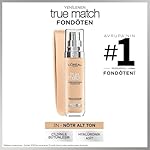 L'Oréal Paris Make up, Flüssige Foundation mit Hyaluron und Aloe Vera, True Match Make-Up, 3.N Neutral Light Medium – Bild 2