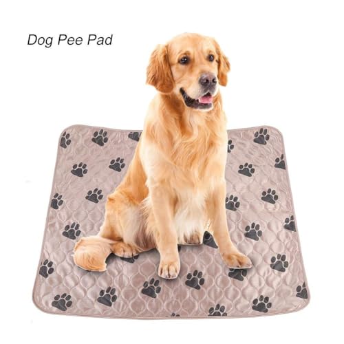 Image of Reusable Dog Pee Pads, Waterproof Training Pads for Dogs, Dog Pee Pad Urine Mat for Pet Dogs Cats(80*90cm -Brown )