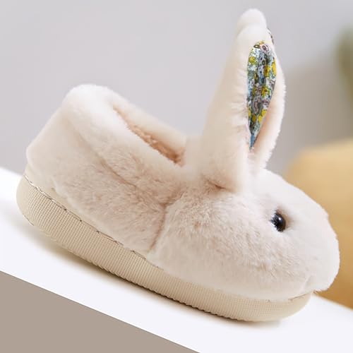 Toddler Kids Plush Bunny Bedroom Slippers Fall Winter Girls Boys Flat Bottom Soft Warm Comfortable House Slippers3