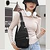 Ocastuted Sac De Poitrine Pour Femme - Sacoches Messager Sport Unisexe | Sac à Dos Imperméable Polyvalent Mode Décontractée pour Randonnée Voyage Course Femme #2