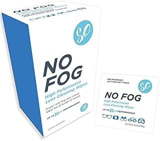 No Fog by SO High Performance Lens Cleaning Wipes: 30 Wipes, White