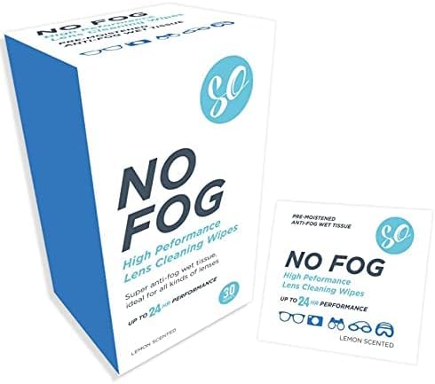No Fog by SO High Performance Lens Cleaning Wipes: 30 Wipes, White